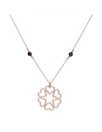 Κολιέ ροζ gold 14Κ γυναικείο Star of Love D035611 D035611