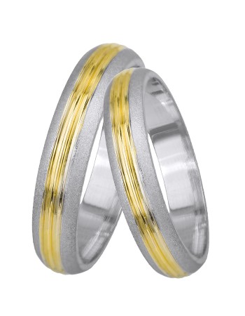 Δίχρωμη βέρα 9Κ D9BRS0190 D9BRS0190