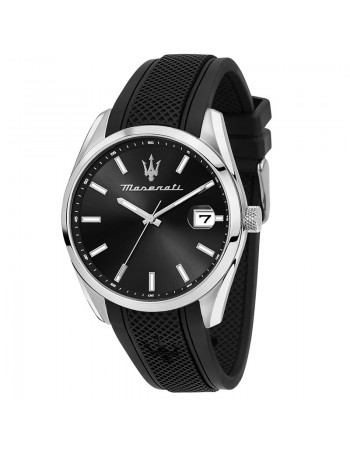 Ρολόι Maserati Attrazione Black Rubber Strap R8851151004 R8851151004