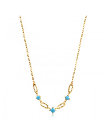 Γυναικείο κολιέ επίχρυσο Ania Haie 925 Turquoise N033-03G N033-03G