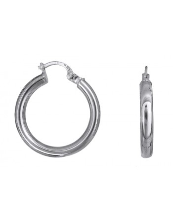 Λευκόχρυσα Σκουλαρίκια κρίκοι Κ14 D010439 D010439