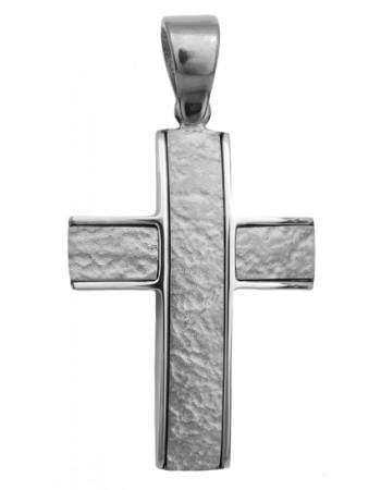 Λευκόχρυσος σταυρός για αγόρι 9Κ D014144 D014144