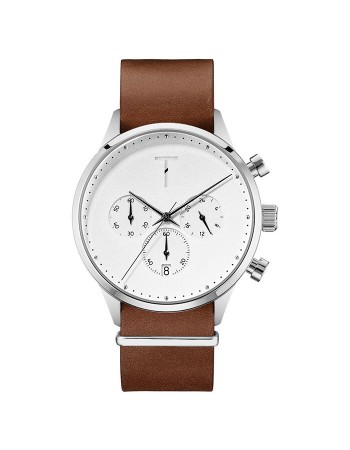 Ρολόι ανδρικό Tylor Fly High brown leather strap TLAE002 TLAE002