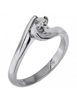 Λευκόχρυσο μονόπετρο 18K με Brilliant D015229 D015229