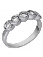 Λευκόχρυσο σειρέ με ζιργκόν πέτρες 14K D001953 D001953