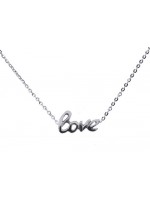 Γυναικείο κολιέ Love λευκόχρυσο 9 Καρατίων D020516 D020516