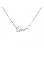 Κολιέ Love λευκόχρυσο 14 Καρατίων D014992 D014992