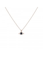 Ροζ gold ματάκι με μαύρη ζιργκόν Κ14 D023296 D023296