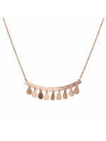 Ροζ gold γυναικείο κολιέ 14Κ Drops D033975 D033975