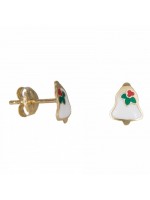 Χρυσά παιδικά σκουλαρίκια 9Κ Jingle Bells D034678 D034678