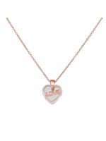 Γυναικείο κολιέ ροζ επίχρυσο 925 Swarovski LOVE D034895 D034895