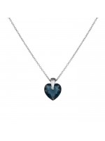 Ασημένιο 925 κολιέ γυναικείο Blue Heart Swarovski D035722 D035722