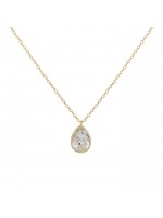 Γυναικείο κολιέ ασημένιο 925 από ζιργκόν με white drop D039482 D039482