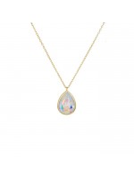 Γυναικείο επίχρυσο κολιέ 925 white drop D040371 D040371