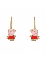 Χρυσά παιδικά σκουλαρίκια 14Κ pig D043290 D043290