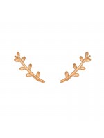 Γυναικείες μανσέτες αυτιών Rose Gold Leaves 925 D043754 D043G144