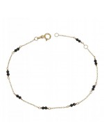 Γυναικείο χρυσό βραχιόλι 9Κ Black Spinel D045983 D045983