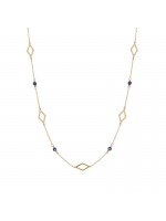 Γυναικείο χρυσό κολιέ Lapis 9Κ με ρόμβους D046306 D046306