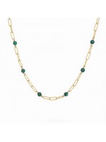 Γυναικείο κολιέ επίχρυσο 925 Malachite D047869 D047869