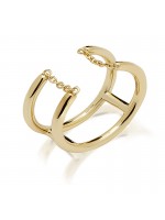 Δαχτυλίδι επίχρυσο διπλό JCOU Chains 925 JW904G0-03 JW904G0-03