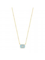 Κολιέ Ania Haie επίχρυσο 925 Powder Blue Enamel N028-02GB N028-02GB