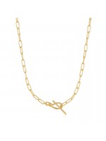 Γυναικείο επίχρυσο κολιέ Ania Haie 925 Knot T Bar Chain N029-01G N029-01G
