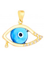 Ματάκι Χρυσό Κ14 με Δάκρυ D000099 D000099