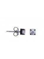 Καρφωτά λευκόχρυσα σκουλαρίκια 18Κ με brilliant D014053 D014053