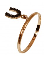 Δαχτυλίδι ροζ gold με κρεμαστό πέταλο Κ14 D016687 D016687