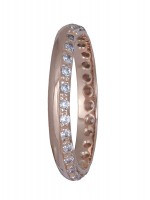Ροζ gold 14 Καρατίων ολόβερο δαχτυλίδι με ζιργκόν D020778 D020778