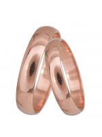Ροζ gold πομπέ βέρες γάμου λουστρέ Κ14 D024060 D024060