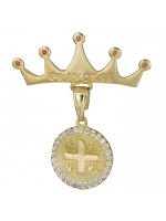 Χρυσή παραμάνα princess με Κωνσταντινάτο Κ9 D025131 D025131