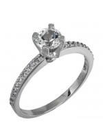 Μονόπετρο δαχτυλίδι με topaz πέτρα Κ14 D025750 D025750