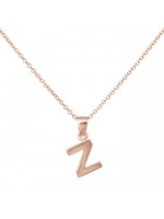 Κολιέ ροζ gold με το μονόγραμμα Ζ 14Κ D030525 D030525