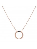 Κολιέ ροζ gold 14Κ κύκλος με ζιργκόν D032605 D032605