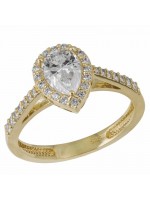 Δαχτυλίδι Ροζέτα 14K με Ζιργκόν Πέτρες D033018 D033018