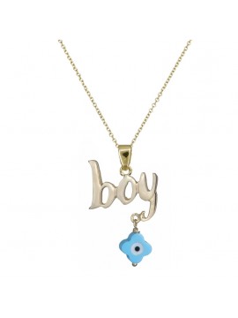 Κολιέ boy με ματάκι 14 καρατίων D010918 D010918