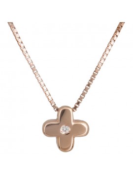 Γυναικείο σταυρουδάκι σε ροζ gold Κ18 D019568 D019568
