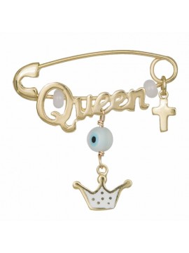 Παιδική παραμάνα από χρυσό 9Κ Queen D033490