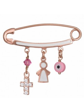 Παραμάνα παιδική από ροζ χρυσό 14Κ Little girl D033494