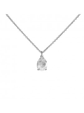 Γυναικείο κολιέ από λευκόχρυσο 18Κ pear D036552 D036552
