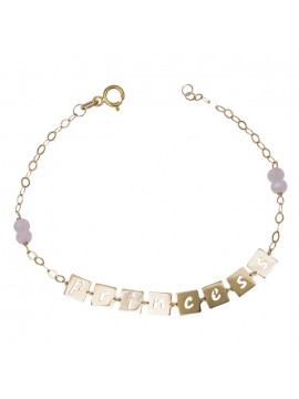 Χρυσό παιδικό βραχιόλι 9Κ princess D037532 D037532