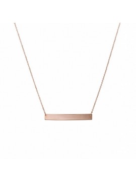 Γυναικείο ροζ gold κολιέ 14Κ ταυτότητα D043087 D043087