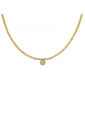 Γυναικείο χρυσό κολιέ 14Κ Peridot and Salomite D043113 D043113