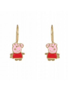 Χρυσά παιδικά σκουλαρίκια 14Κ pig D043290 D043290