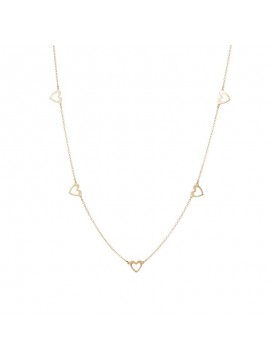 Γυναικείο κολιέ από χρυσό 9Κ hearts D044989 D044989