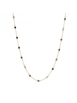 Γυναικείο χρυσό κολιέ 9Κ με πέτρες Sugilite D046264 D046264
