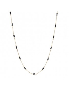 Γυναικείο κολιέ από χρυσό 14Κ με Black Spinel D046269 D046269