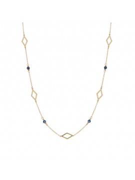 Γυναικείο χρυσό κολιέ Lapis 9Κ με ρόμβους D046306 D046306