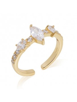 Δαχτυλίδι επίχρυσο JCOU Multi Stone 925 JW909G0-01 JW909G0-01